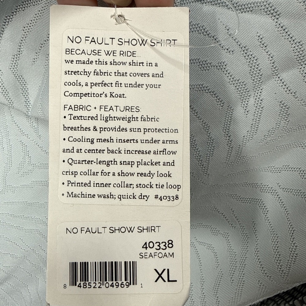 Kerrits NWT Women XL Seafoam Show Ready Equestrian Long Sleeve UPF Sun Shirt - Picture 11 of 14